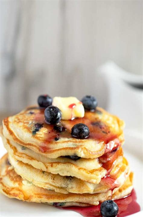 Fluffy Blueberry Pancakes Recipe Lemon Blossoms