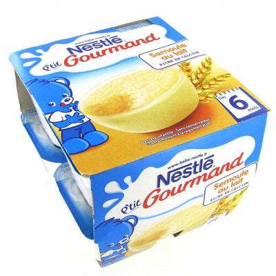 Semoule P Tit Gourmand Nestle Au Lait Des Mois X G Tous Les Produits Desserts Lact S