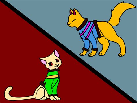 Undertale Chara And Frisk As Cats By Sonicsansthecat On Deviantart