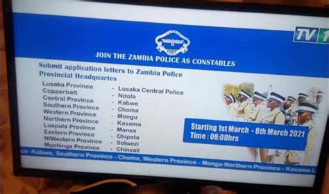 Zambia Police Service Recruitment Advert 2021 The Zambian Observer
