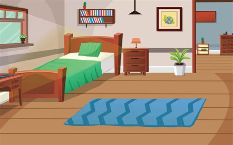 Room Inside Interior Bedroom Cartoon Living Room Kids Bedroom With