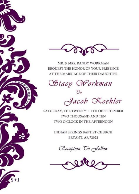 54 Free Formal Invitation Card Designs For Ms Word For Formal