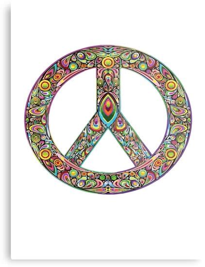 Pretty Peace Sign Metal Print By Sohippy Redbubble