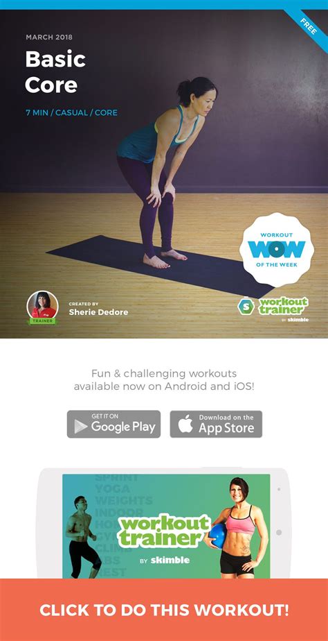 11 free fitness apps that will help you work out when your living room is your gym. Basic Core | Workout trainer app, Core workout, Workout