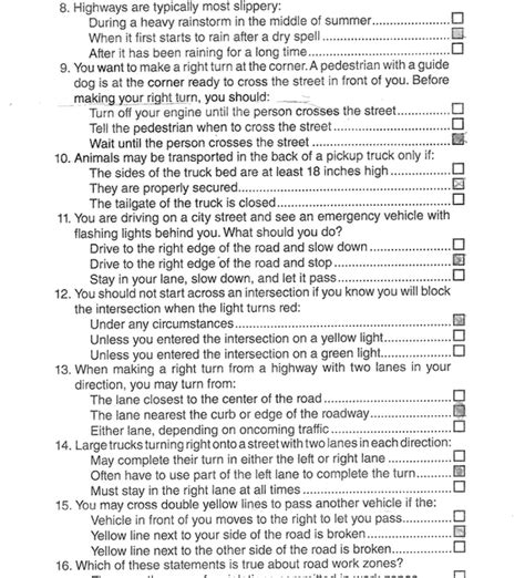 2018 Dmv Written Test Cheat Sheet Messageero