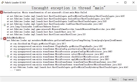 Minecraft Uncaught Exception In Threadmain