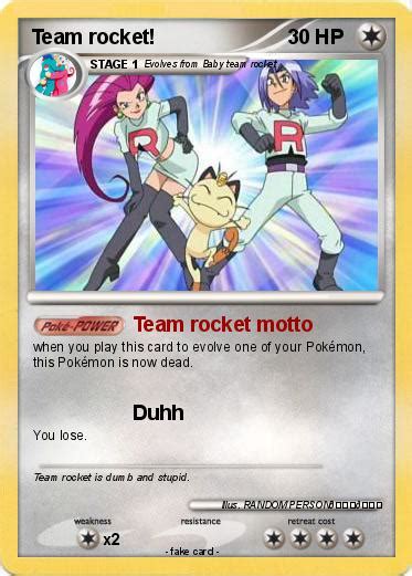 Pokémon Team Rocket 300 300 Team Rocket Motto My Pokemon Card