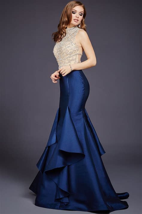 navy and nude embellished top ruffled skirt dress 29351 in 2019 cool stuff to buy formal