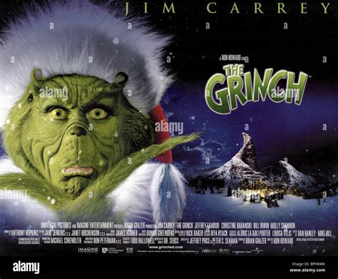 Jim Carrey Poster How The Grinch Stole Christmas Stock Photo