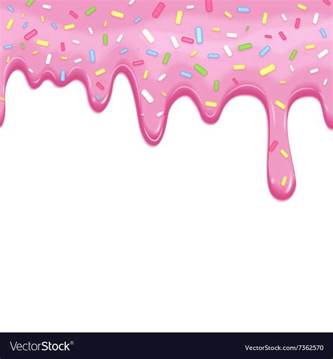 Dripping Pink Doughnut Seamless Glaze Liquid Sweet Flow Tasty Food Dessert Flowing Dripping