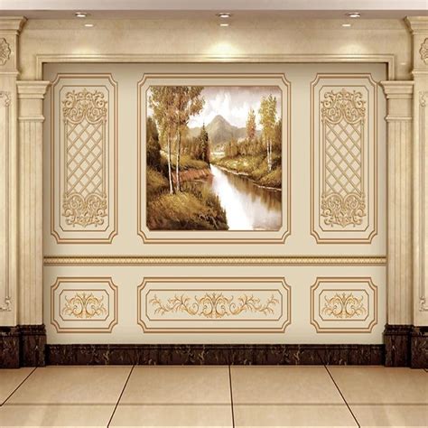 European Style Wall Panel Wallpaper Mural Custom Sizes Available