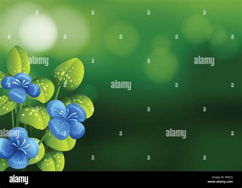 Beautiful Blue Flower Background Illustration Stock Vector Image And Art