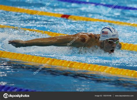 Olympic Champion Michael Phelps Of United States Swims The Mens 200m Butterfly Heat 3 Of Rio