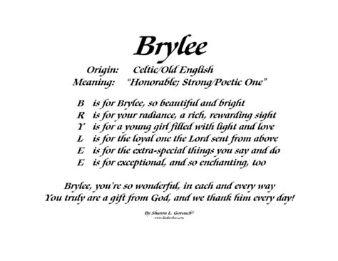 Meaning Of Brylee Lindseyboo