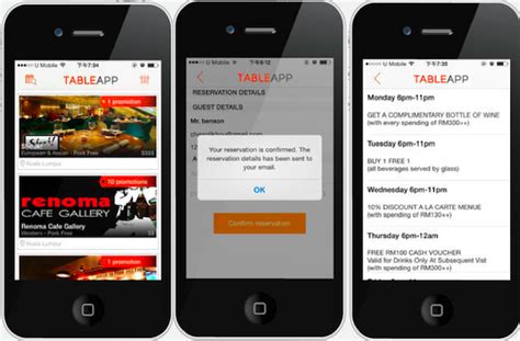 Integration of online restaurant reservation technology in restaurants. Malaysia's online restaurant booking site Table App has ...