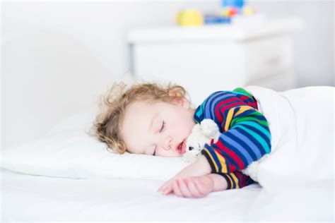 Adorable Toddler Girl Taking A Nap In A White Bed My Bored Toddler