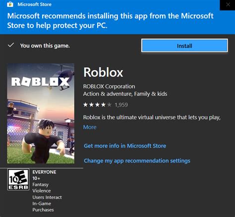 Microsoft Store Opening When I Try To Download Roblox