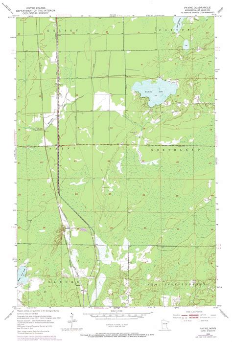 Payne Topographic Map 124000 Scale Minnesota