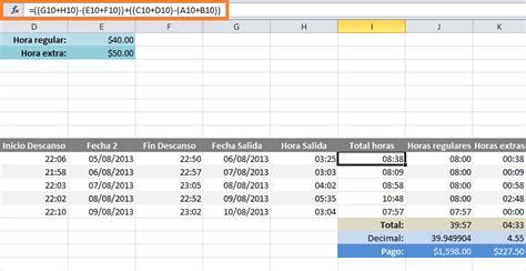 Formula Para Calcular Las Horas En Excel Printable Templates Free