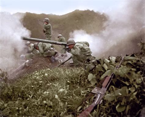 The Korean War In Colour Soldiers Fire Bazookas Hide Behind Tanks And