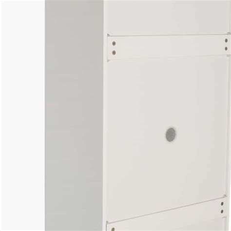 Alps Tall Shoe Cabinet 33 Pairs White White Compressed Wood