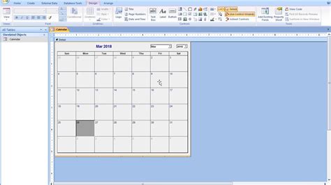 Add A Calendar To A Form In Microsoft Access Youtube