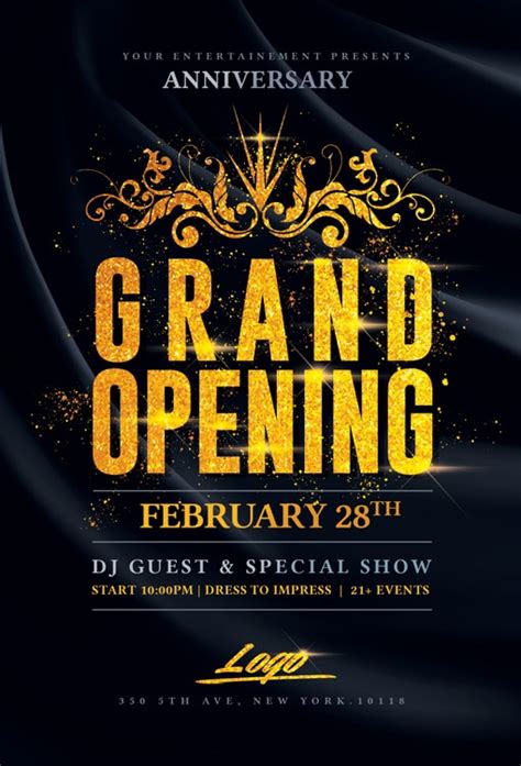 Grand Opening Flyer Template Psd Creative Flyers
