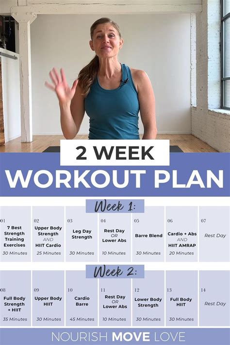 14 Day Challenge 2 Week Home Workout Plan Nourish Move Love Video