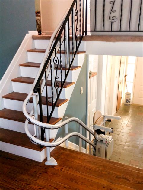 A stair lift, previously called a chairlift or stair chair lift, is a device used to transport a person up a flight or flights of stairs. Curved Rail Stair Lifts, Stairlift for Curved Stairs ...