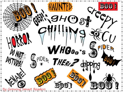 Halloween Spooky Word Art For Teachers And Students Spooky Words