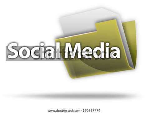 3d Style Folder Icon With Social Media Wording