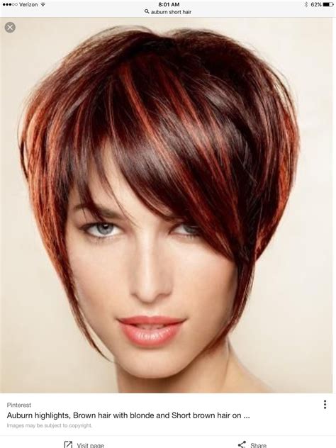 I have brown straight hair, pale skin and i found that red highlights go really well with brown hair hope. Love the Highlights | Short hair highlights, Hair ...