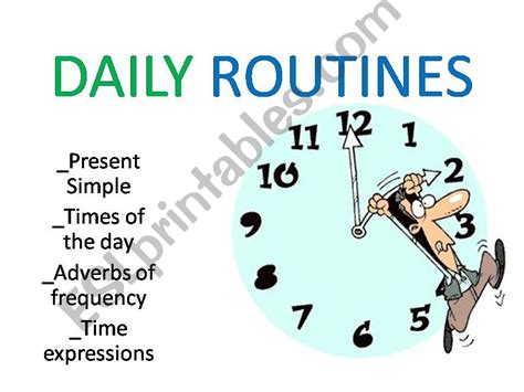 Esl English Powerpoints Daily Routine For Begginers