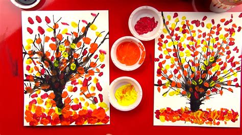 paint  fall tree art  kids hub