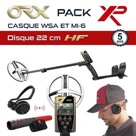 Détecteur XP Orx avec disque haute fréquence de 22 5 cm MI 6 et casque