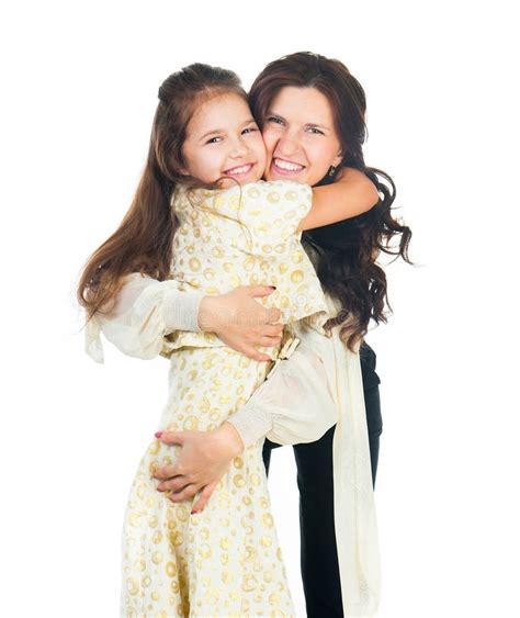 Little Girl Hugging Her Mother Stock Image Image Of Little Beautiful