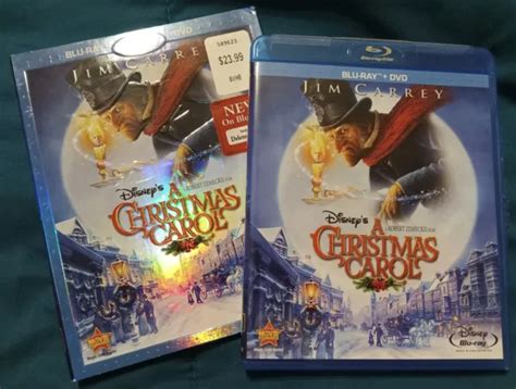 DISNEY S A CHRISTMAS Carol Blu Ray DVD Slipcover 2009 Jim Carrey