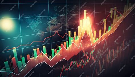 Premium Ai Image Generative Ai Stock Market Chart Lines Financial