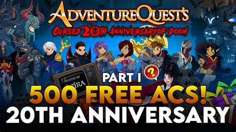 Aqw 500 Free Acs 20th Anniversary Event Part I Youtube