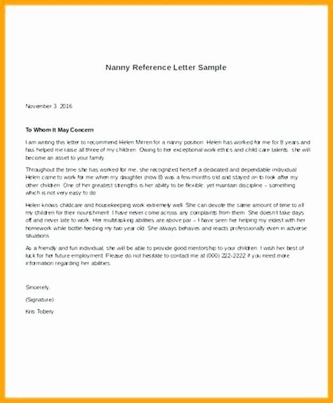 Child Care Letter Of Recommendation New Reference Letter Child Care