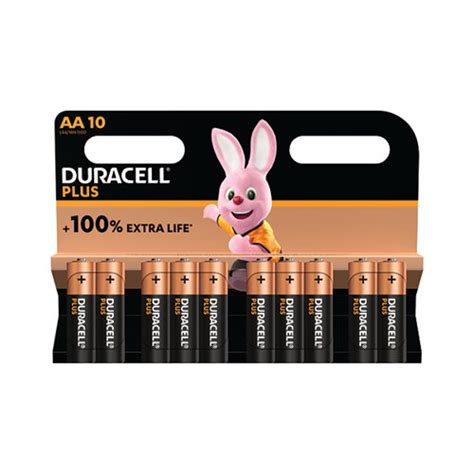 Buy Duracell Plus Aa Battery Alkaline 100 Extra Life Pack Of 10