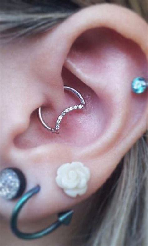 Cute Moon Daith Ear Piercing Jewelry Ideas For Women Daith Ear