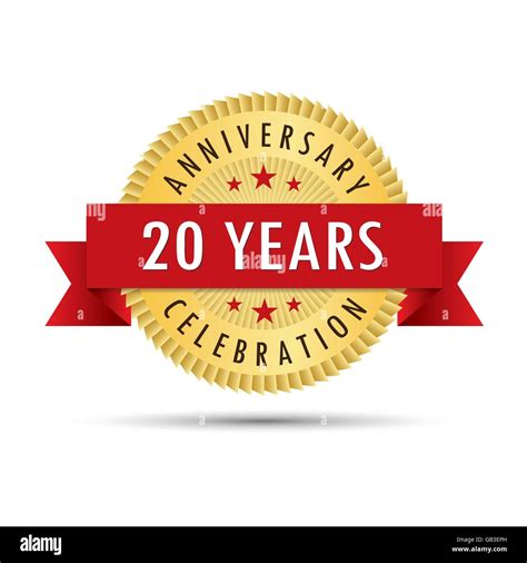 Twentieth Anniversary Celebration Stock Vector Images Alamy