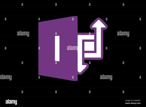 Microsoft Infopath Logo Black Background Stock Photo Alamy