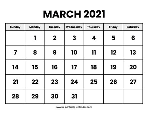 This free calendar 2021 printable sets up the bar in organizing and scheduling. Small Printable March 2021 Calendar : March 2021 Calendar Templates For Word Excel And Pdf