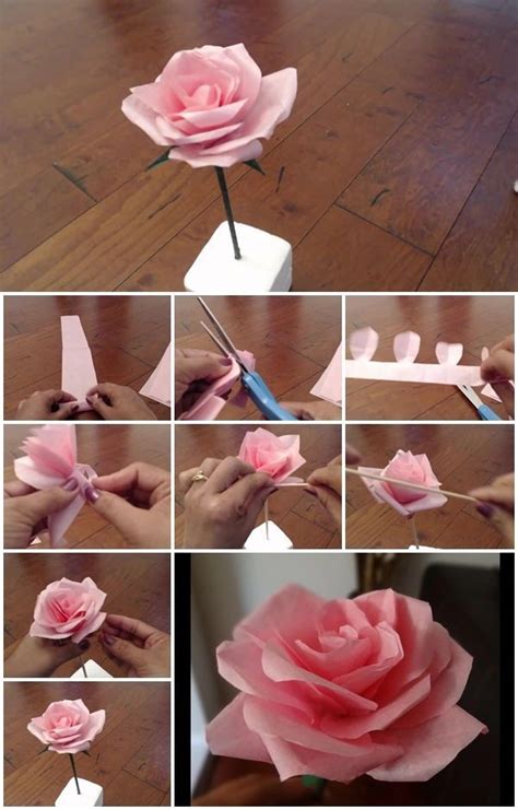 Roos Vouwen Van Papier Paper Flowers Diy Easy Tissue Flowers Crepe