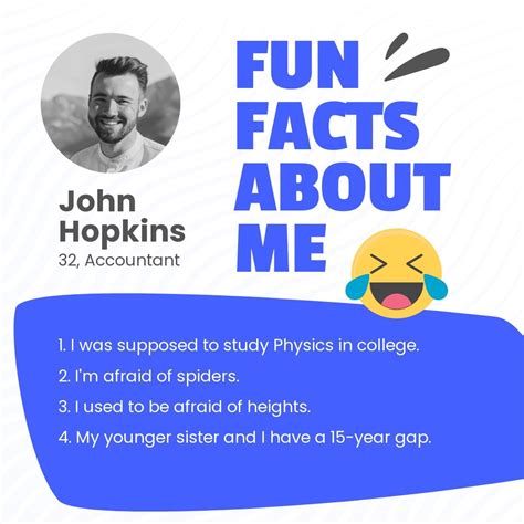 Free Fun Facts About Me Instagram Post Template