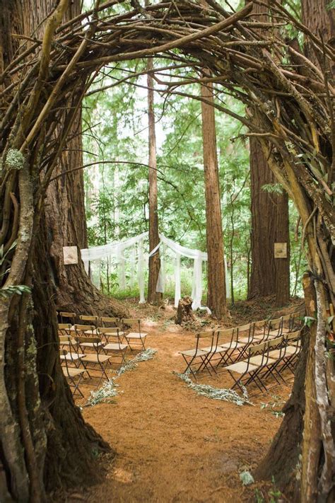 Romance In The Redwoods A Forest Wedding Woodland Wedding Ceremony