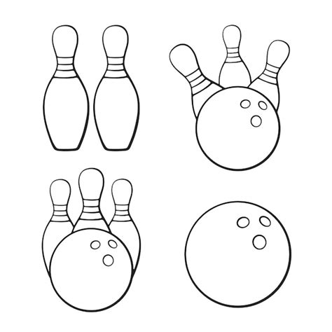 Premium Vector Vector Illustration Set Of Bowling Balls And Bawling