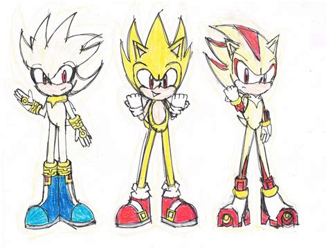 Super Sonic Shadow And Silver By Lizzy200 On Deviantart